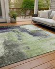 Vionna Fern Washable Indoor - Outdoor Rug - LOOMLAN - LOOMLAN Rugs - Outdoor Rugs