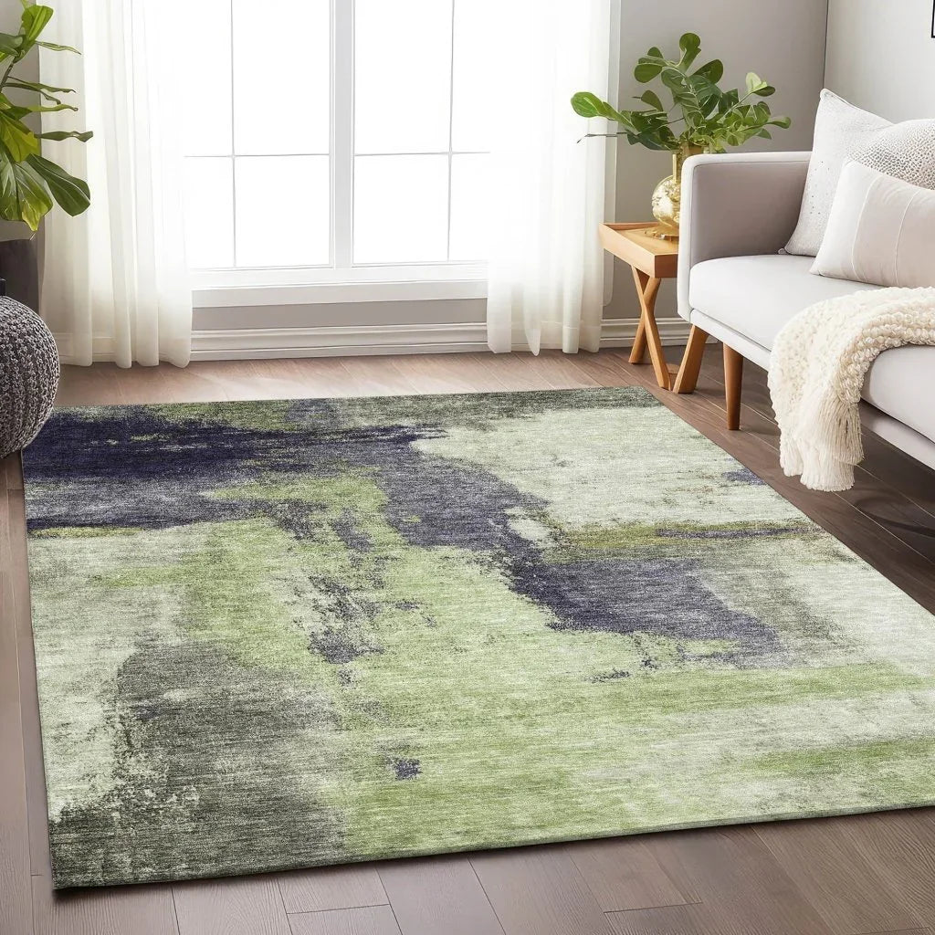Vionna Fern Washable Indoor - Outdoor Rug - LOOMLAN - LOOMLAN Rugs - Outdoor Rugs
