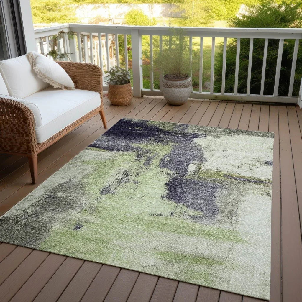 Vionna Fern Washable Indoor - Outdoor Rug - LOOMLAN - LOOMLAN Rugs - Outdoor Rugs