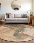 LOOMLAN Rugs Vionna Orange Washable Indoor-Outdoor Rug