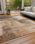LOOMLAN Rugs Vionna Orange Washable Indoor-Outdoor Rug