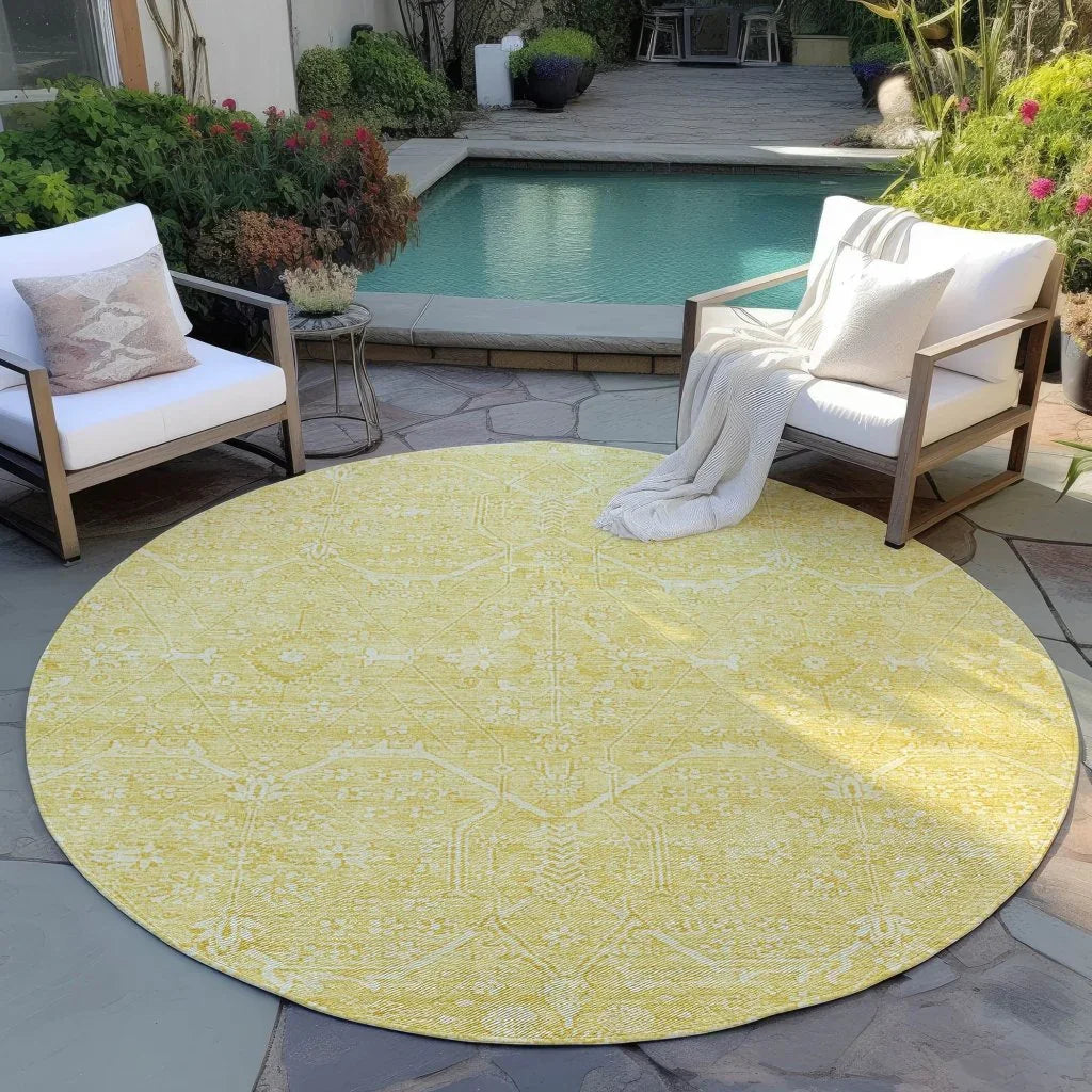 LOOMLAN Rugs Virellia Gold Washable Indoor-Outdoor Rug