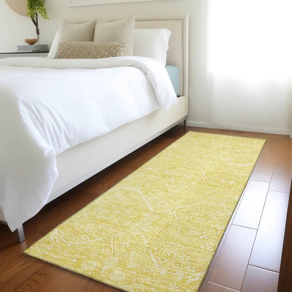 LOOMLAN Rugs Virellia Gold Washable Indoor-Outdoor Rug