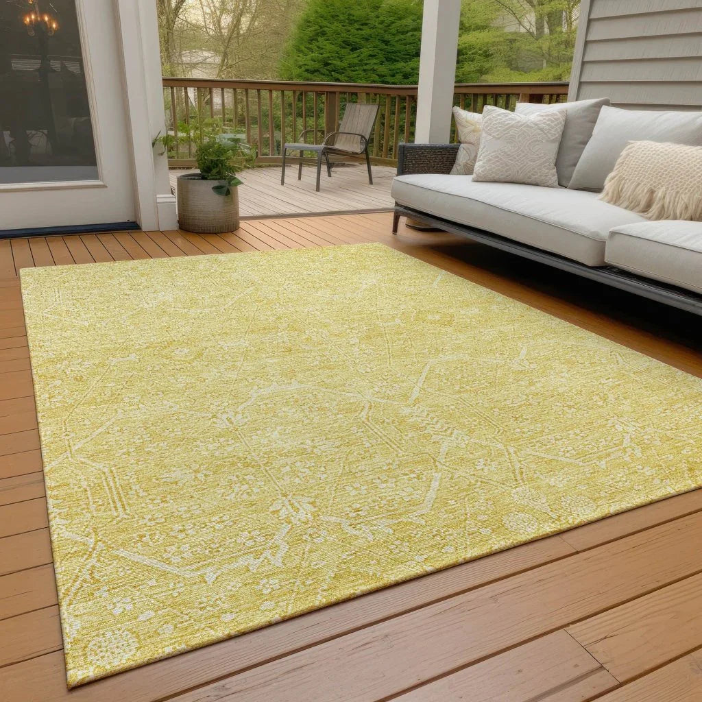 LOOMLAN Rugs Virellia Gold Washable Indoor-Outdoor Rug
