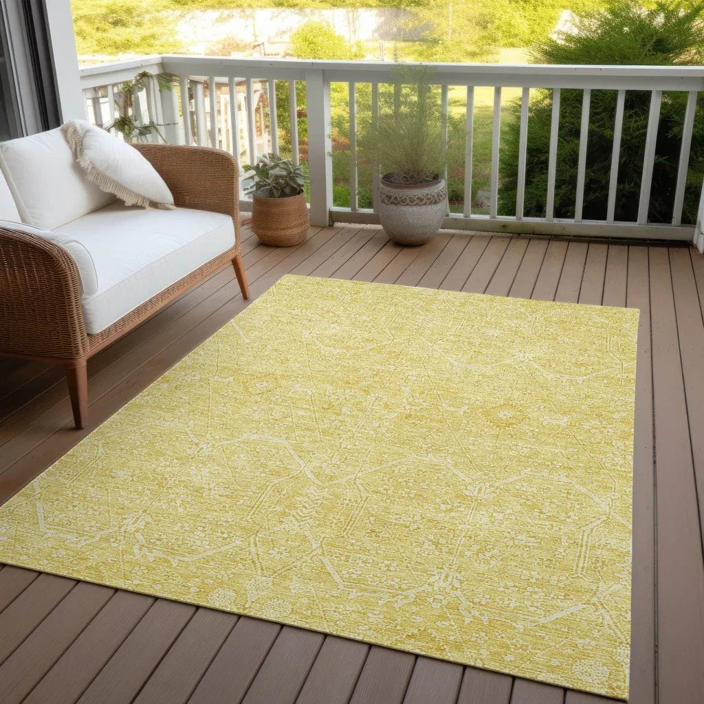 LOOMLAN Rugs Virellia Gold Washable Indoor-Outdoor Rug
