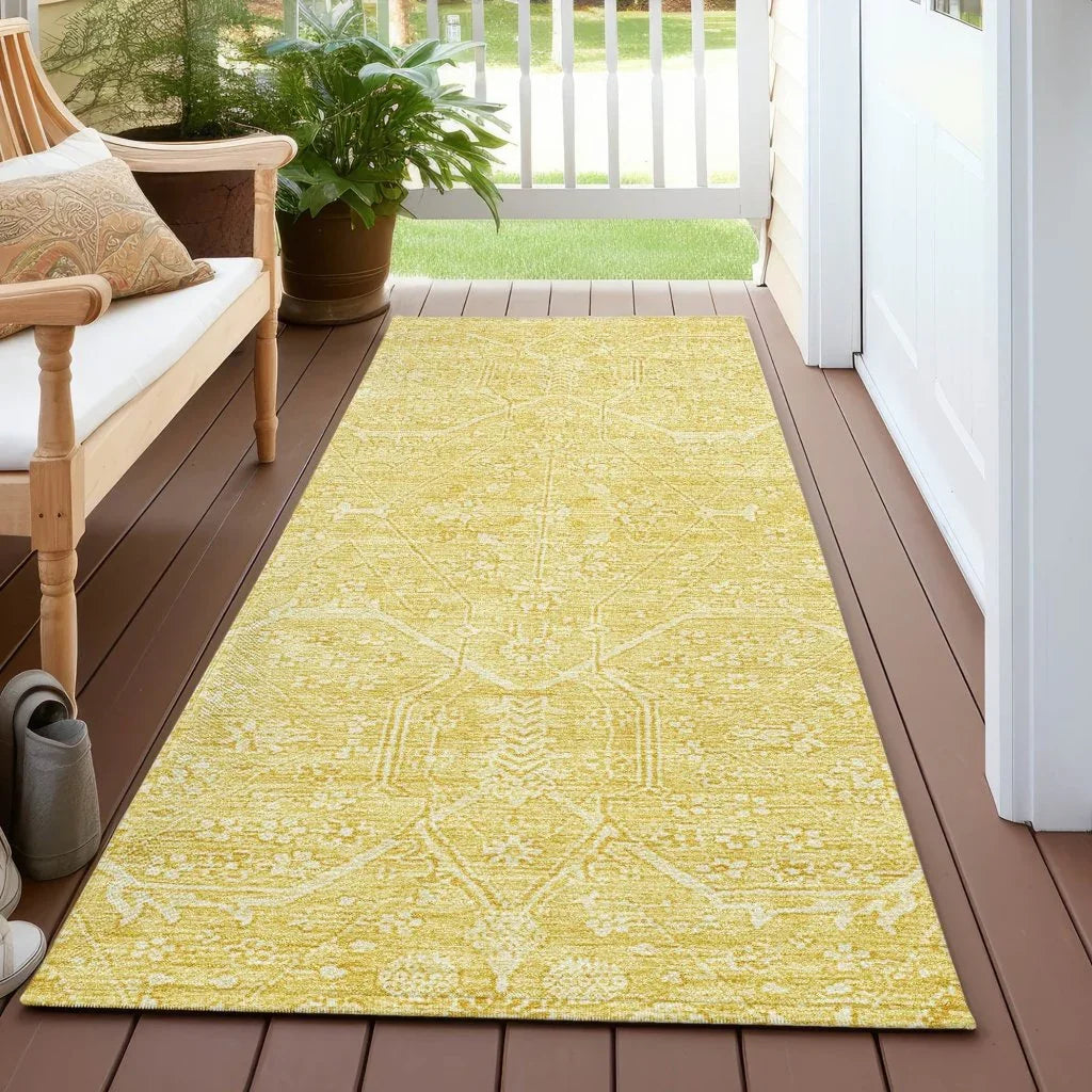 LOOMLAN Rugs Virellia Gold Washable Indoor-Outdoor Rug