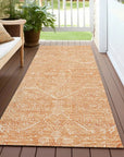 LOOMLAN Rugs Virellia Orange Washable Indoor-Outdoor Rug