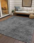 LOOMLAN Rugs Virellis Gray Washable Indoor-Outdoor Rug