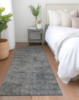 LOOMLAN Rugs Virellis Gray Washable Indoor-Outdoor Rug