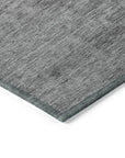 LOOMLAN Rugs Virellis Gray Washable Indoor-Outdoor Rug