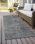 LOOMLAN Rugs Virellis Gray Washable Indoor-Outdoor Rug