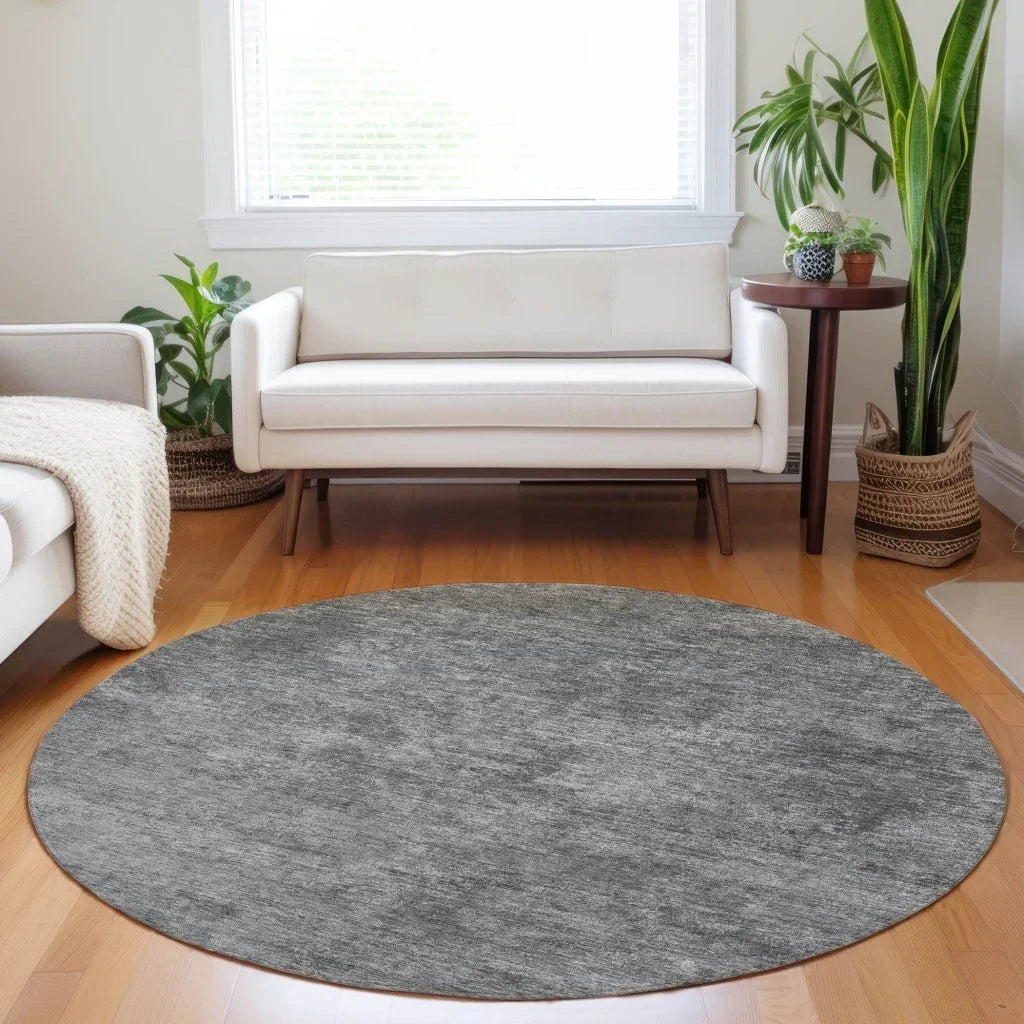 LOOMLAN Rugs Virellis Gray Washable Indoor-Outdoor Rug