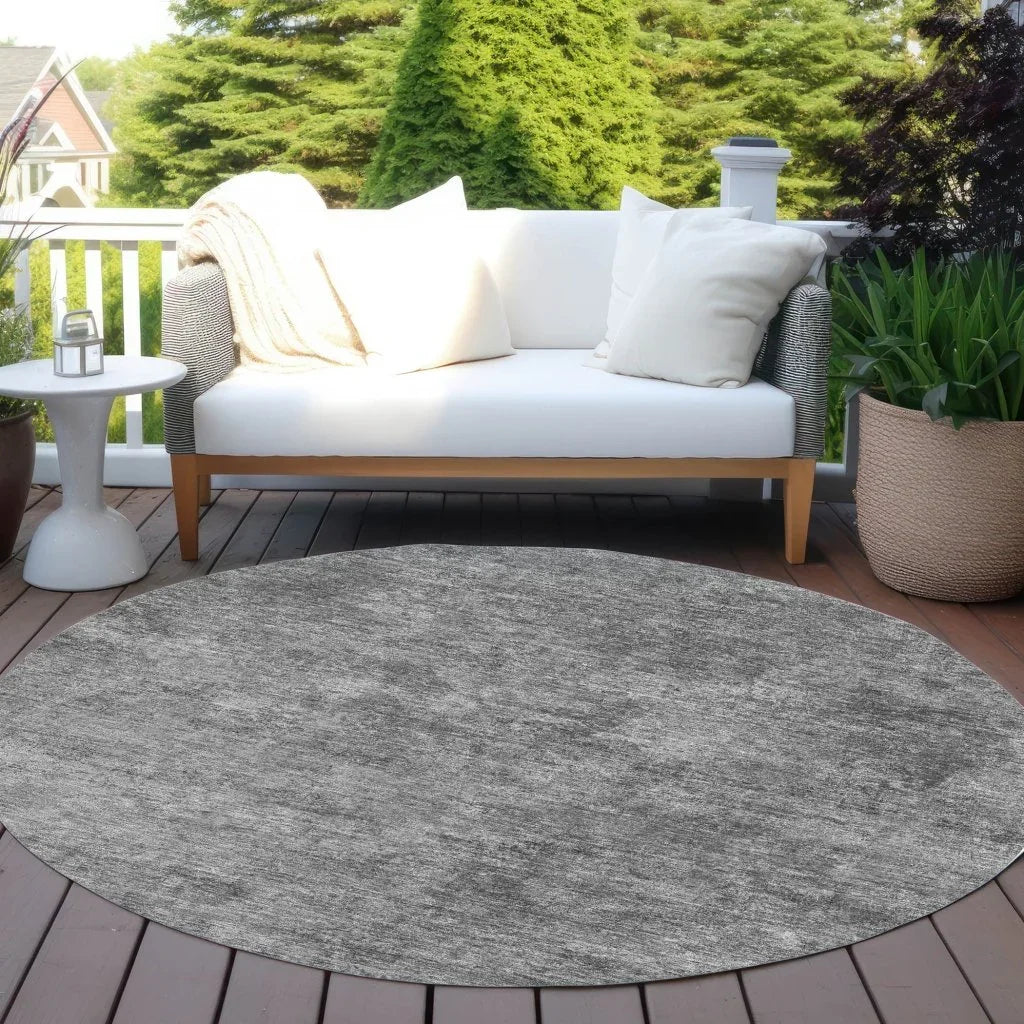 LOOMLAN Rugs Virellis Gray Washable Indoor-Outdoor Rug