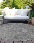 LOOMLAN Rugs Virellis Gray Washable Indoor-Outdoor Rug