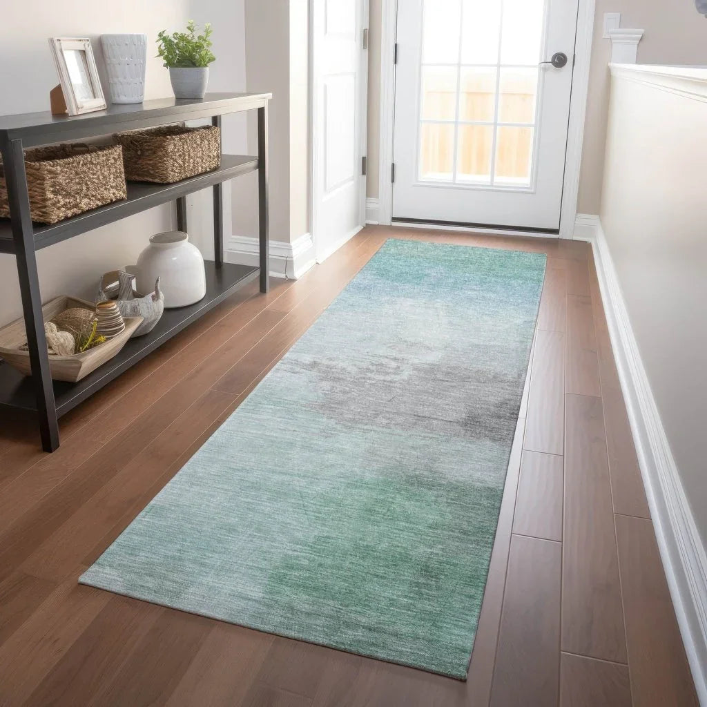 LOOMLAN Rugs Vivara Blue Washable Indoor-Outdoor Rug
