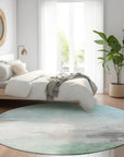 LOOMLAN Rugs Vivara Blue Washable Indoor-Outdoor Rug
