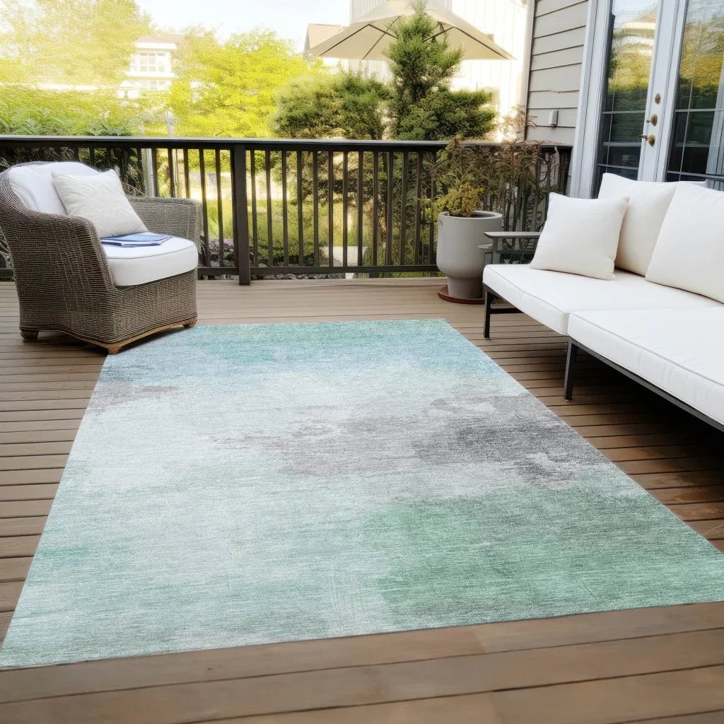 LOOMLAN Rugs Vivara Blue Washable Indoor-Outdoor Rug