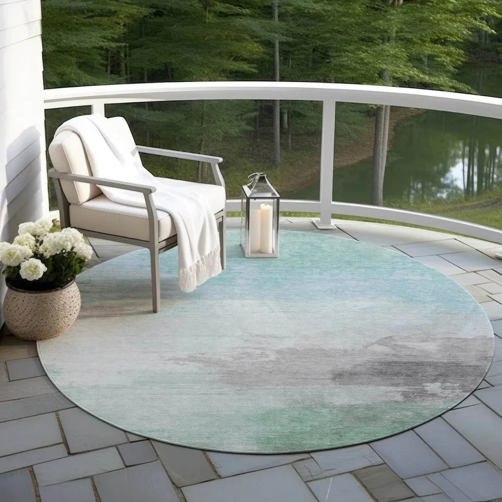 LOOMLAN Rugs Vivara Blue Washable Indoor-Outdoor Rug