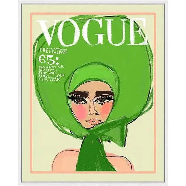 LOOMLAN Vogue Green Artwork d Canvas With Floating