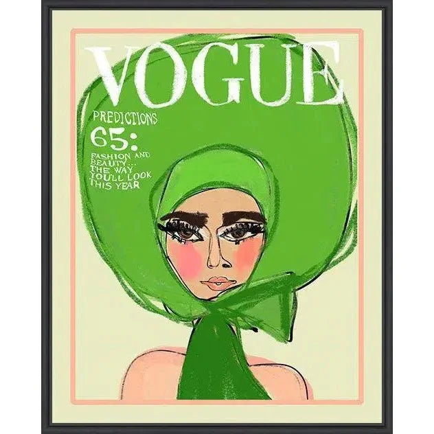 LOOMLAN Vogue Green Artwork d Canvas With Floating