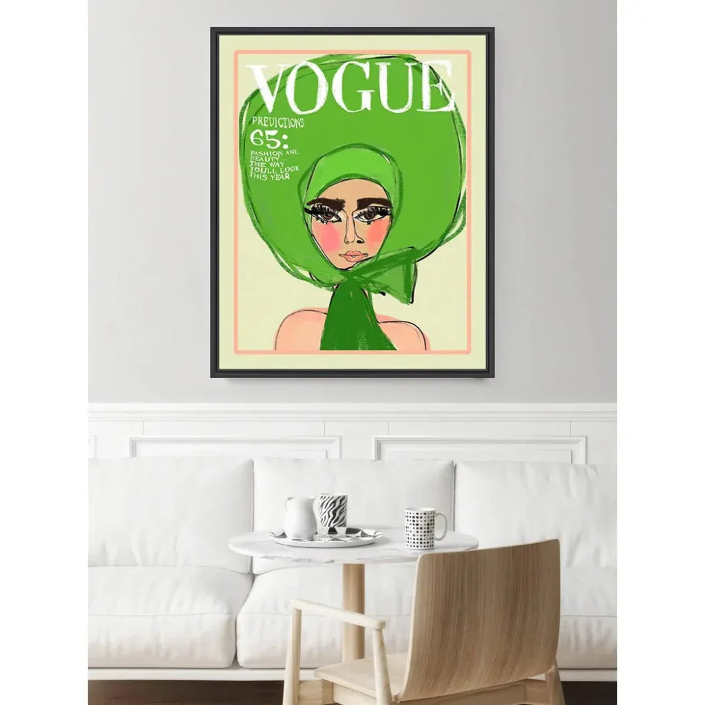 LOOMLAN Vogue Green Artwork d Canvas With Floating
