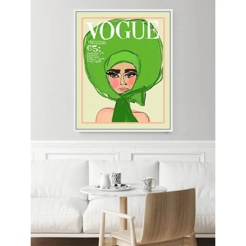 LOOMLAN Vogue Green Artwork d Canvas With Floating