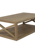 Coastal Teak Durable X Outdoor Coffee Table