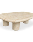 Warby Faux Travertine Cement Outdoor Coffee Table - LOOMLAN - Moe's Home - Outdoor Coffee Tables