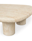 Warby Faux Travertine Cement Outdoor Coffee Table - LOOMLAN - Moe's Home - Outdoor Coffee Tables