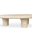 Warby Faux Travertine Cement Outdoor Coffee Table - LOOMLAN - Moe's Home - Outdoor Coffee Tables