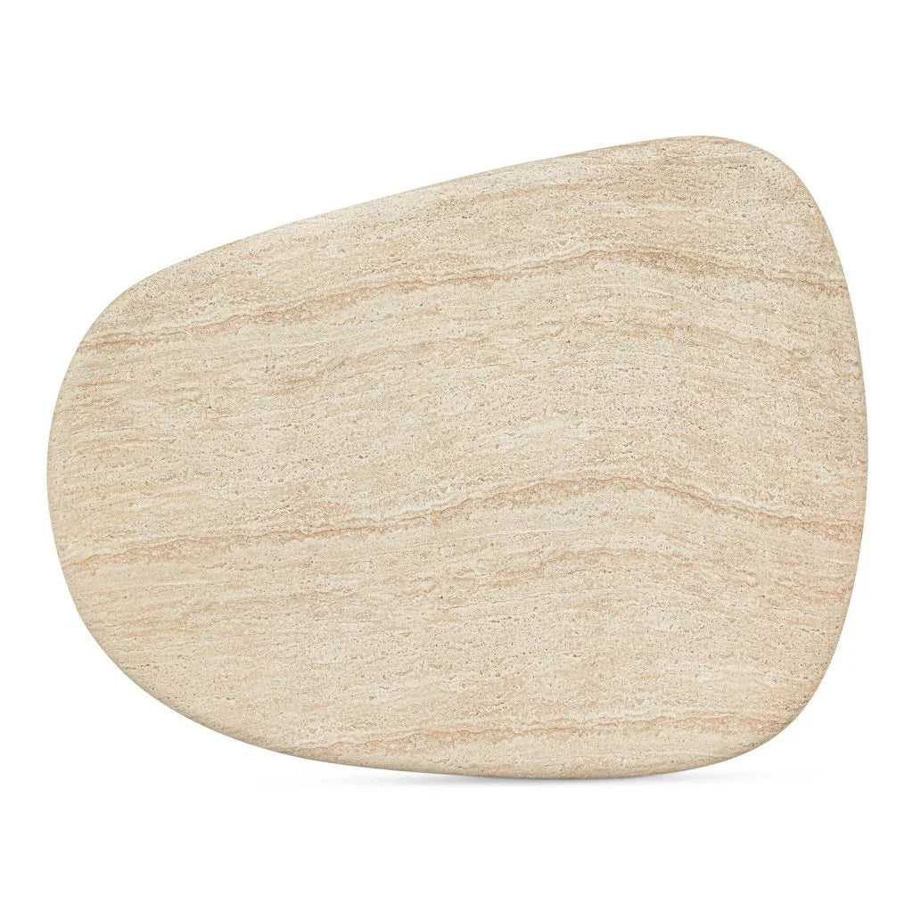Warby Faux Travertine Cement Outdoor Coffee Table - LOOMLAN - Moe&#39;s Home - Outdoor Coffee Tables