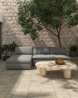 Warby Faux Travertine Cement Outdoor Coffee Table - LOOMLAN - Moe's Home - Outdoor Coffee Tables