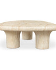 Warby Faux Travertine Cement Outdoor Coffee Table - LOOMLAN - Moe's Home - Outdoor Coffee Tables