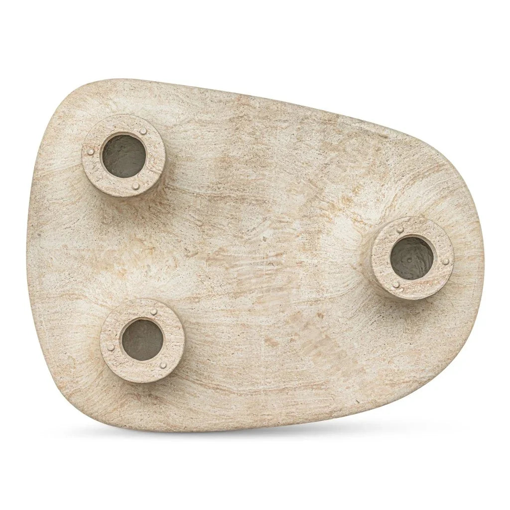 Warby Faux Travertine Cement Outdoor Coffee Table - LOOMLAN - Moe&#39;s Home - Outdoor Coffee Tables