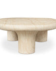 Warby Faux Travertine Cement Outdoor Coffee Table - LOOMLAN - Moe's Home - Outdoor Coffee Tables