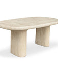 Warby Faux Travertine Outdoor Dining Table - LOOMLAN - Moe's Home - Outdoor Dining Tables
