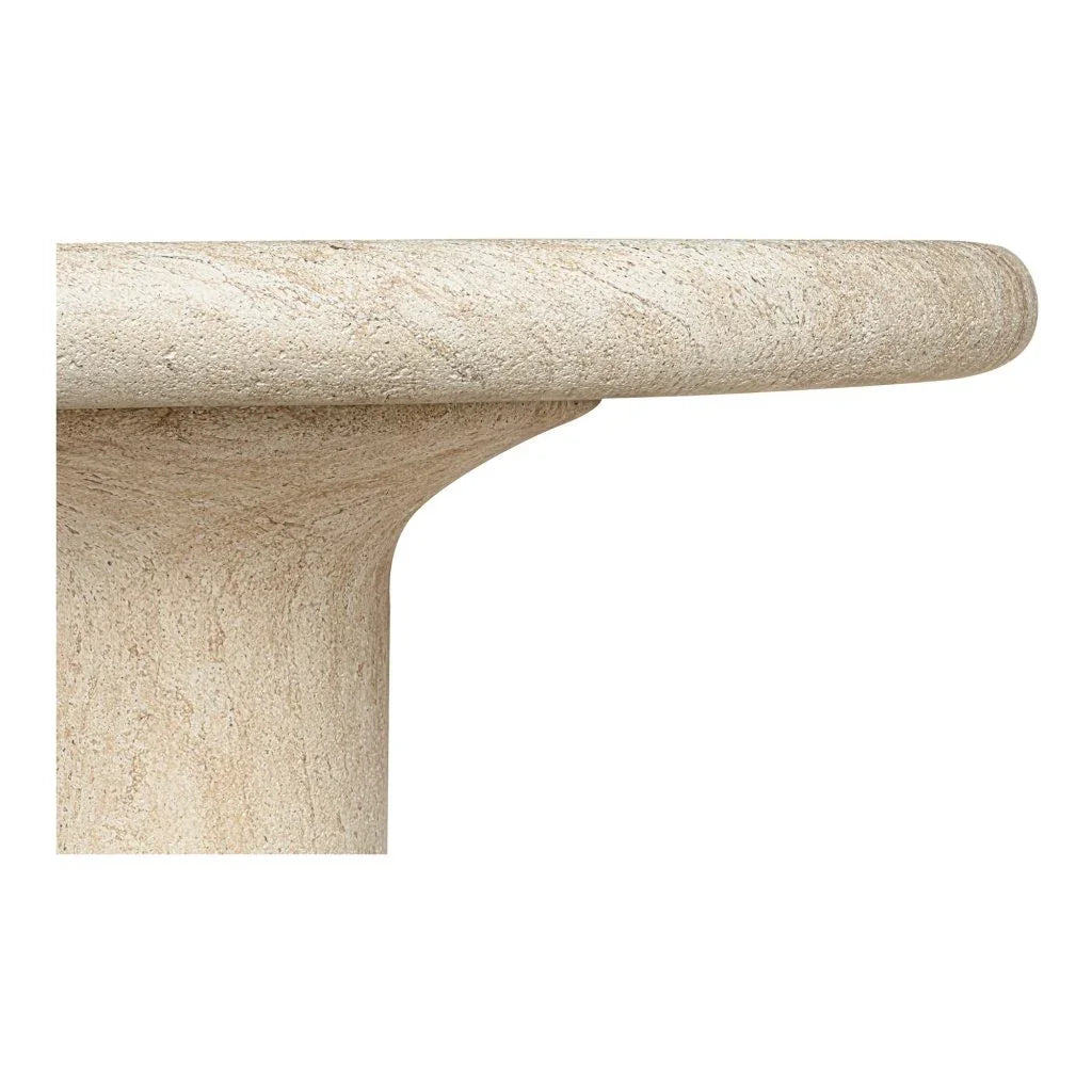 Warby Faux Travertine Outdoor Dining Table - LOOMLAN - Moe&#39;s Home - Outdoor Dining Tables