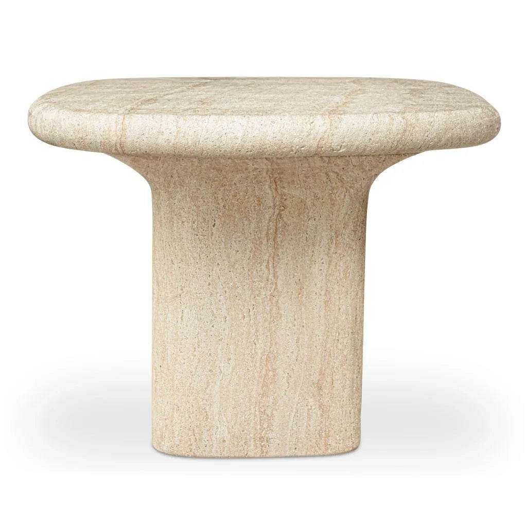 Warby Faux Travertine Outdoor Dining Table - LOOMLAN - Moe&#39;s Home - Outdoor Dining Tables