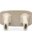 Warby Faux Travertine Outdoor Dining Table - LOOMLAN - Moe's Home - Outdoor Dining Tables