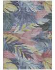 LOOMLAN Rugs Warpella Blue Washable Indoor-Outdoor Rug