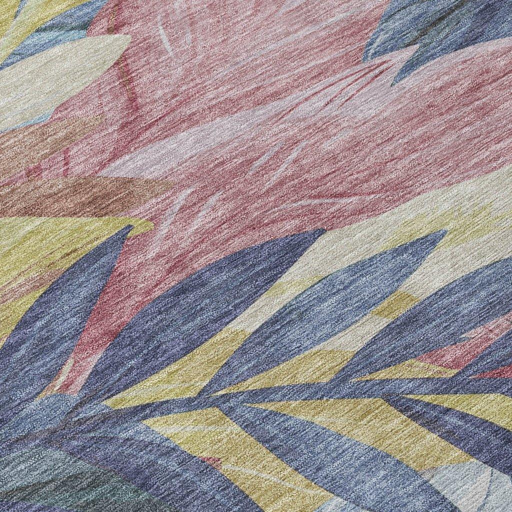 LOOMLAN Rugs Warpella Blue Washable Indoor-Outdoor Rug