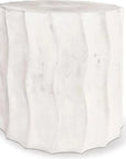 Wave Accent Table (Short) - White Outdoor End Table - LOOMLAN - Seasonal Living - Outdoor Side Tables