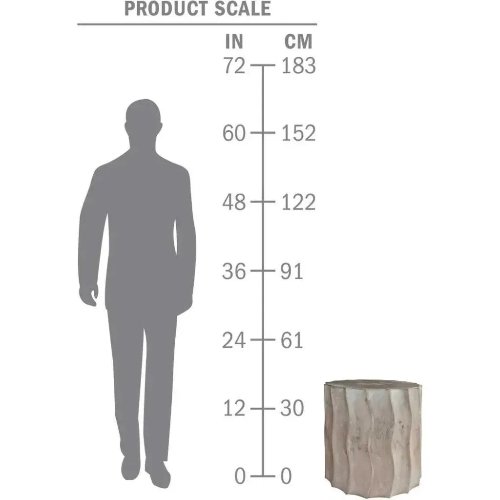 Wave Accent Table (Short) - White Outdoor End Table - LOOMLAN - Seasonal Living - Outdoor Side Tables