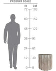 Wave Accent Table (Short) - White Outdoor End Table - LOOMLAN - Seasonal Living - Outdoor Side Tables
