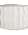 Seasonal Living Wave Accent Table (Wide) - White Outdoor End Table