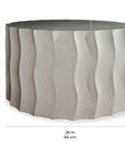 Seasonal Living Wave Accent Table (Wide) - White Outdoor End Table