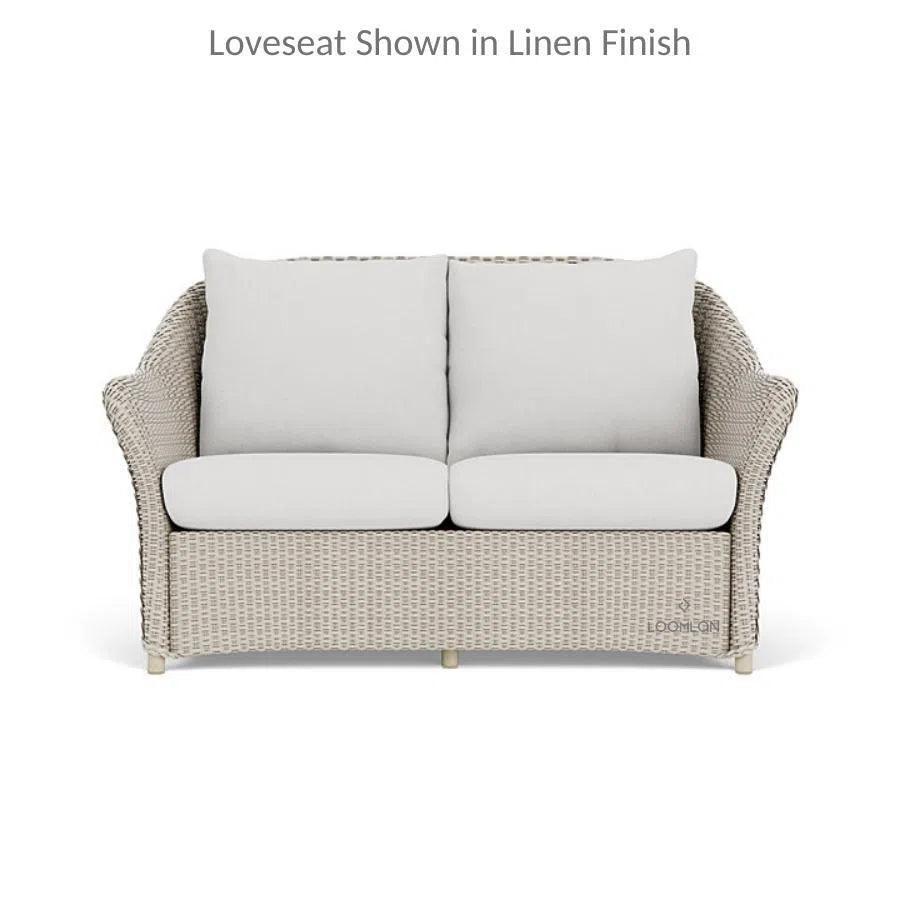 Weekend Retreat 3 Piece Wicker Loveseat &amp; Rocker Set - LOOMLAN - Lloyd Flanders - Outdoor Lounge Sets