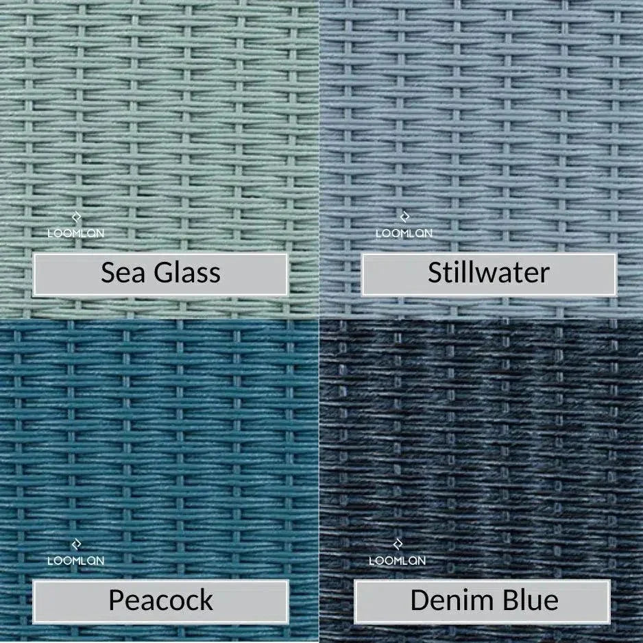 Weekend Retreat 3 Piece Wicker Loveseat &amp; Rocker Set - LOOMLAN - Lloyd Flanders - Outdoor Lounge Sets