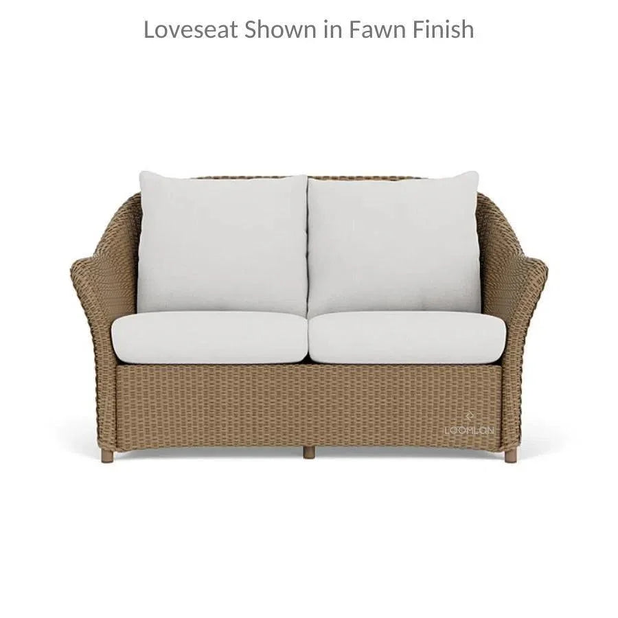 Weekend Retreat 3 Piece Wicker Loveseat & Rocker Set - LOOMLAN - Lloyd Flanders - Outdoor Lounge Sets