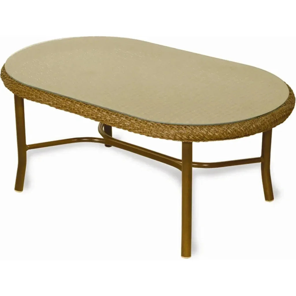 Weekend Retreat 43&quot; Oval Cocktail Table Lloyd Flanders - LOOMLAN - Lloyd Flanders - Outdoor Coffee Tables